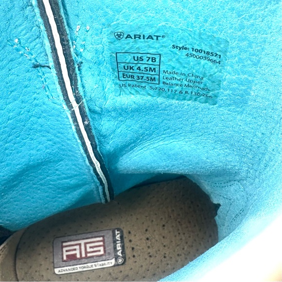 NWOT Ariat Autry Western Boots in Old Black Size 7 - Picture 12 of 15